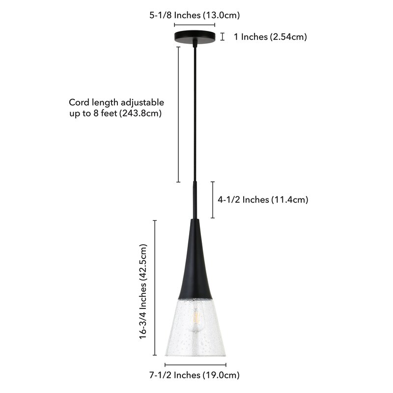 Mercer41 Persei 1 Light Single Cone Pendant And Reviews Wayfair